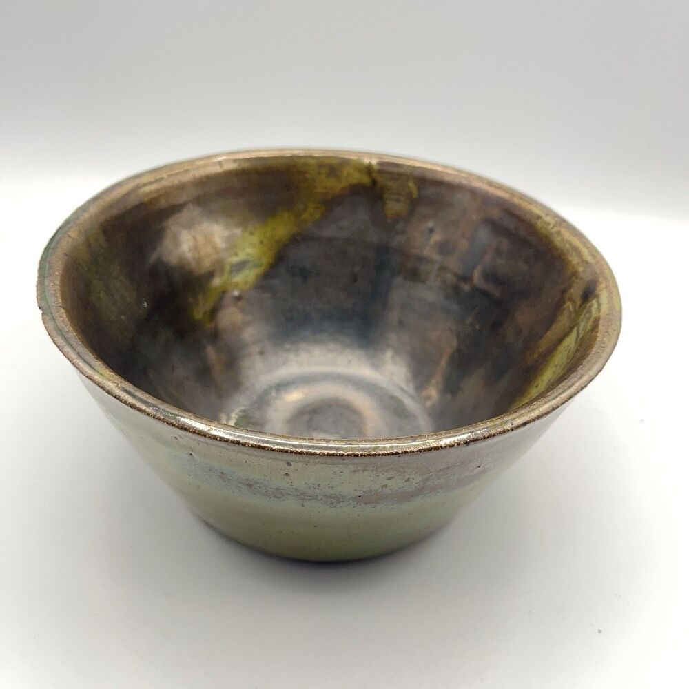 Studio Art Ceramic Bowl With Metallic Finish - Picture 4 of 14